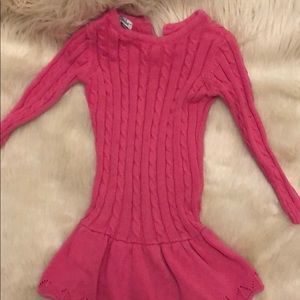 Pink sweater dress